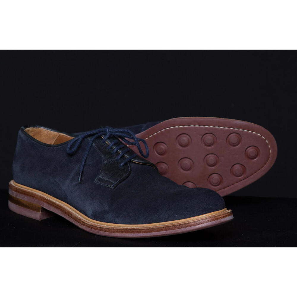 Men's Russell & Bromley London Navy Suede Reporter Shoes Sz UK 9 / US 10